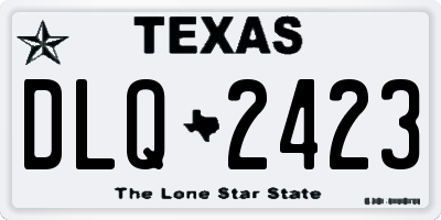 TX license plate DLQ2423
