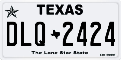 TX license plate DLQ2424