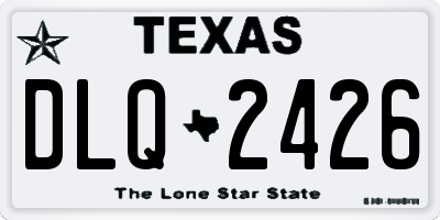 TX license plate DLQ2426