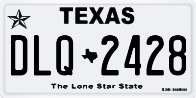 TX license plate DLQ2428