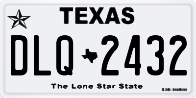 TX license plate DLQ2432