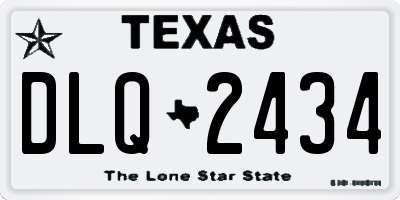 TX license plate DLQ2434