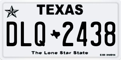TX license plate DLQ2438