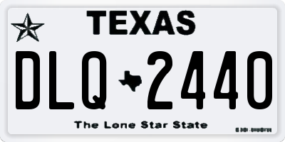 TX license plate DLQ2440