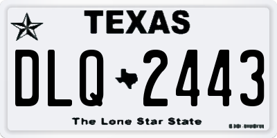 TX license plate DLQ2443
