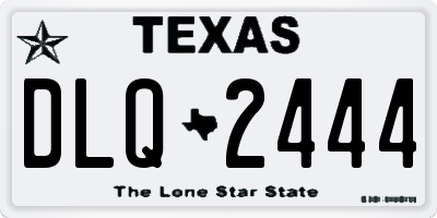 TX license plate DLQ2444