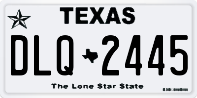 TX license plate DLQ2445