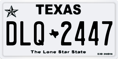 TX license plate DLQ2447