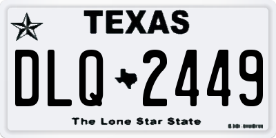 TX license plate DLQ2449