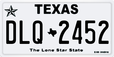 TX license plate DLQ2452