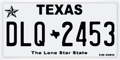 TX license plate DLQ2453