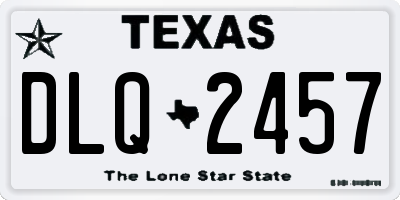 TX license plate DLQ2457