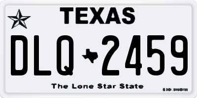 TX license plate DLQ2459