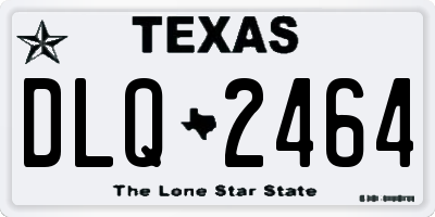 TX license plate DLQ2464
