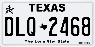 TX license plate DLQ2468