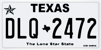 TX license plate DLQ2472