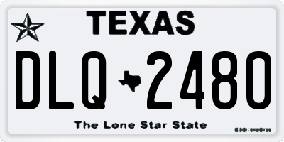 TX license plate DLQ2480