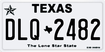 TX license plate DLQ2482