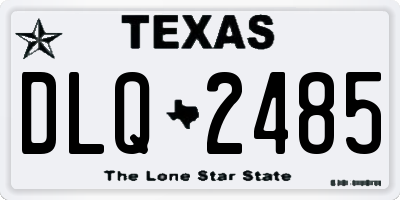 TX license plate DLQ2485