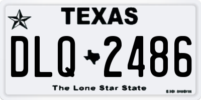 TX license plate DLQ2486