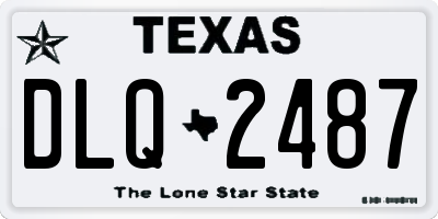 TX license plate DLQ2487