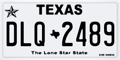 TX license plate DLQ2489