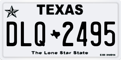 TX license plate DLQ2495
