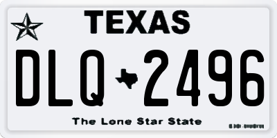TX license plate DLQ2496