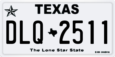 TX license plate DLQ2511