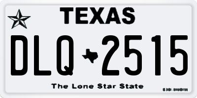 TX license plate DLQ2515