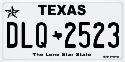 TX license plate DLQ2523