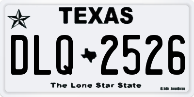 TX license plate DLQ2526