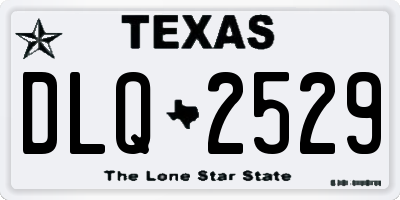 TX license plate DLQ2529