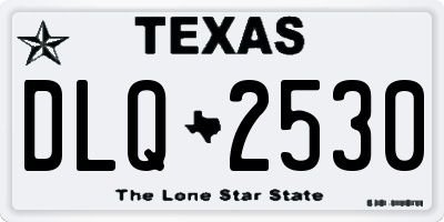 TX license plate DLQ2530