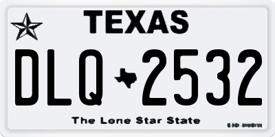 TX license plate DLQ2532