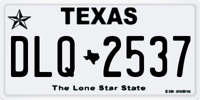 TX license plate DLQ2537
