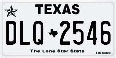 TX license plate DLQ2546