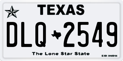 TX license plate DLQ2549