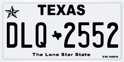 TX license plate DLQ2552