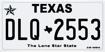 TX license plate DLQ2553
