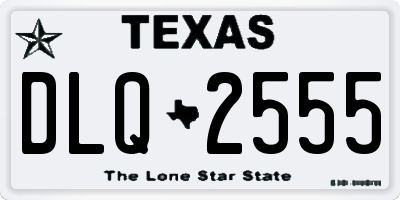 TX license plate DLQ2555