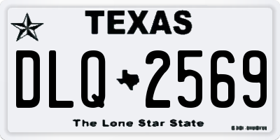 TX license plate DLQ2569