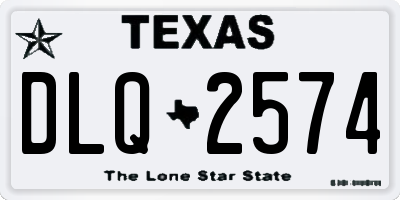 TX license plate DLQ2574