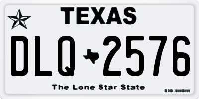 TX license plate DLQ2576