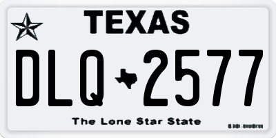 TX license plate DLQ2577