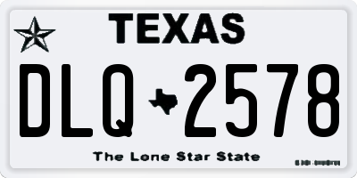 TX license plate DLQ2578