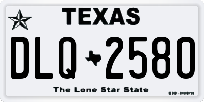 TX license plate DLQ2580