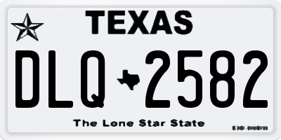 TX license plate DLQ2582