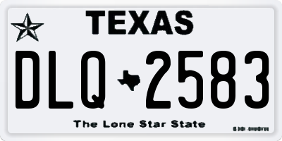 TX license plate DLQ2583