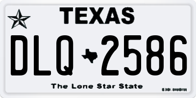 TX license plate DLQ2586